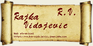 Rajka Vidojević vizit kartica